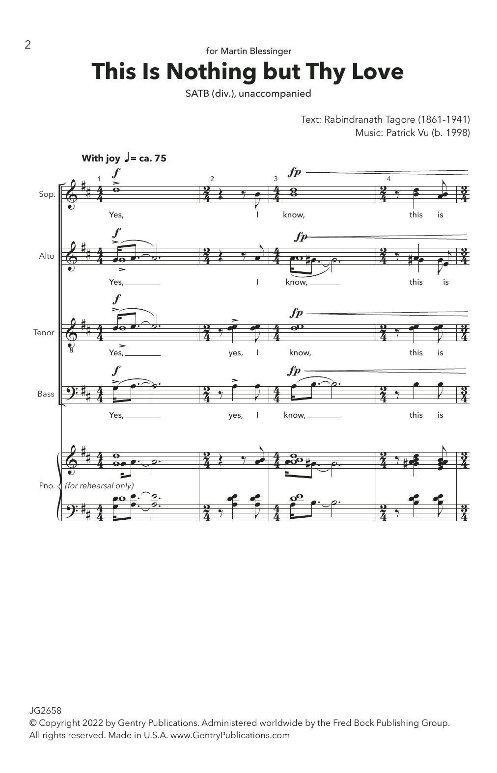Download Patrick Vu This Is Nothing But Thy Love Sheet Music