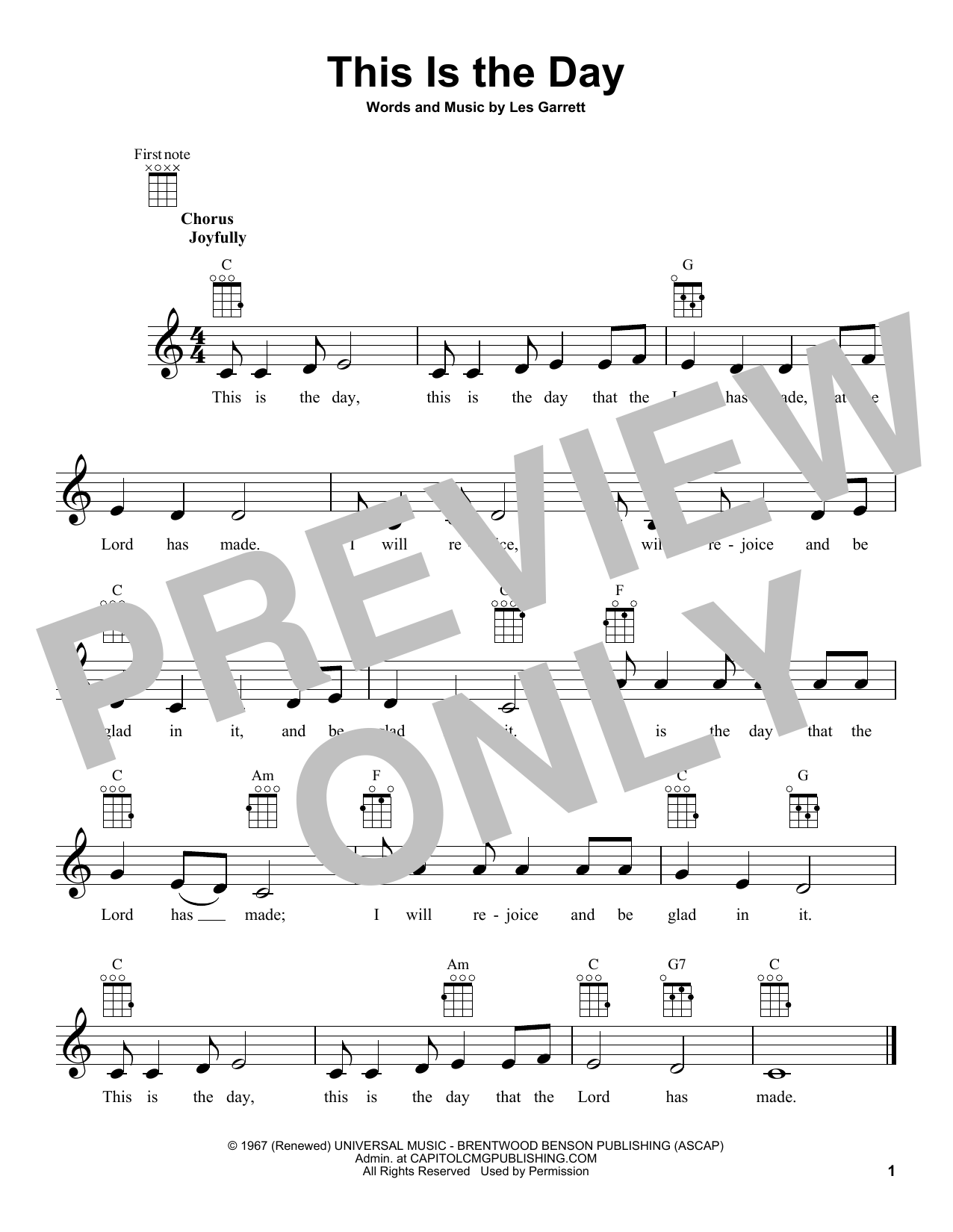 Download Les Garrett This Is The Day Sheet Music