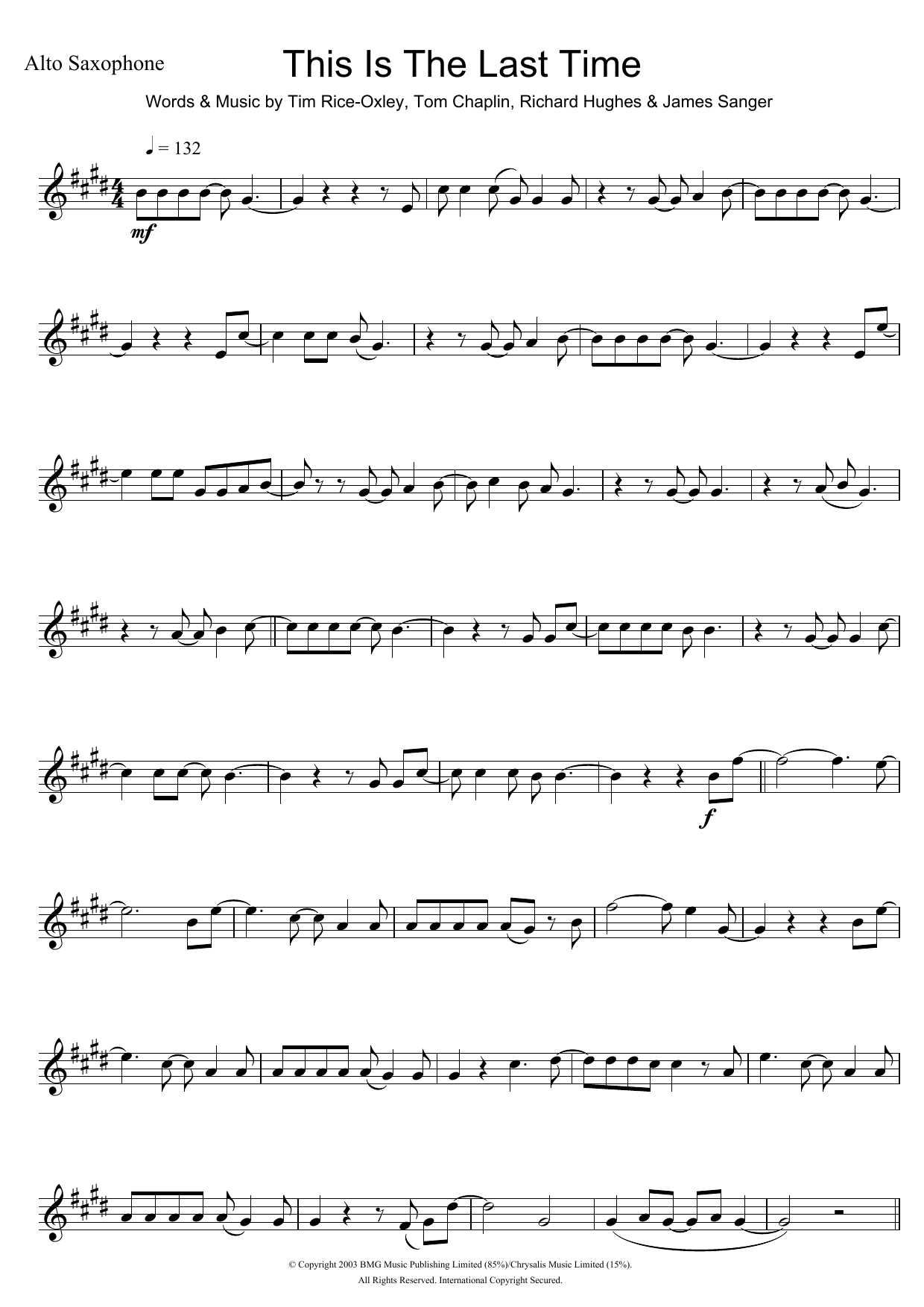 Download Keane This Is The Last Time Sheet Music