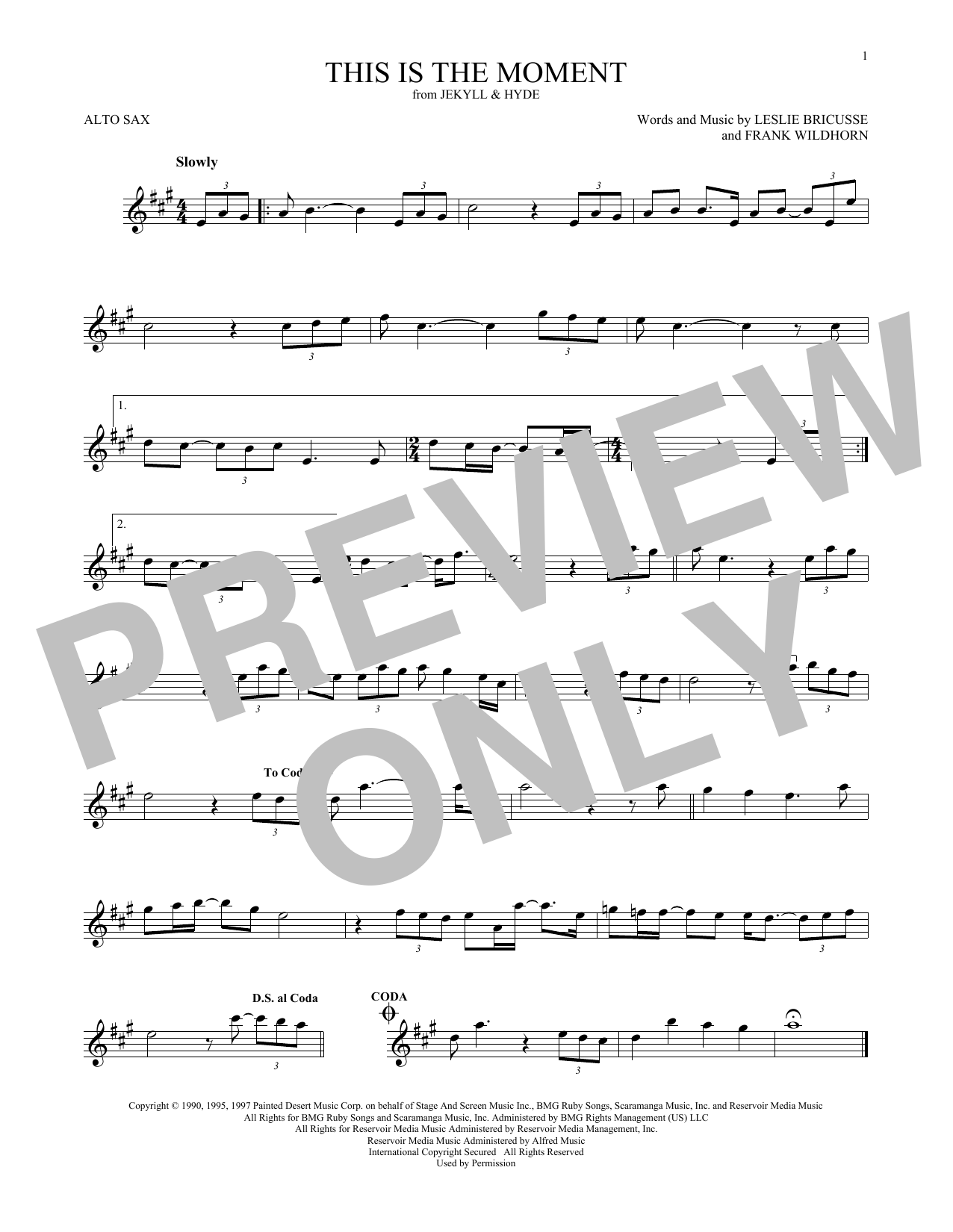 Download Frank Wildhorn This Is The Moment Sheet Music