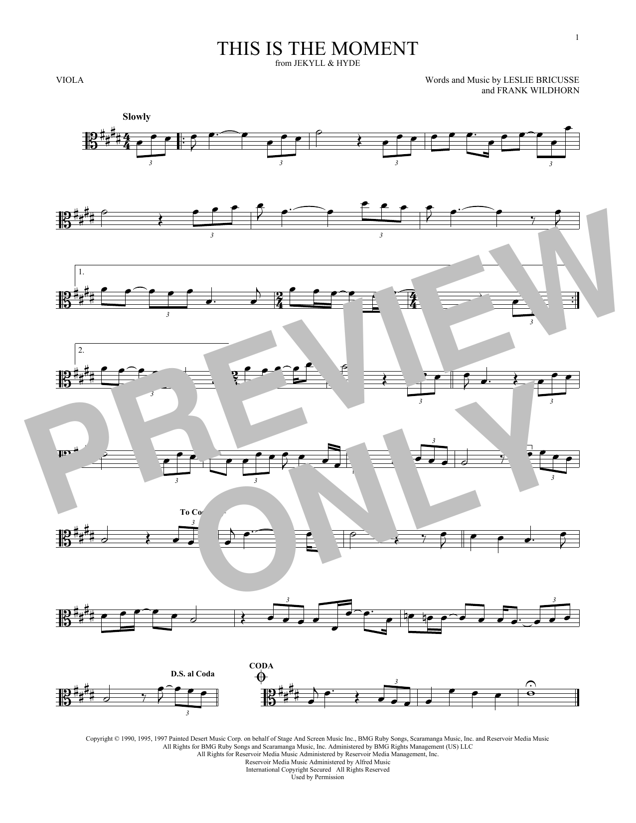 Download Frank Wildhorn This Is The Moment Sheet Music