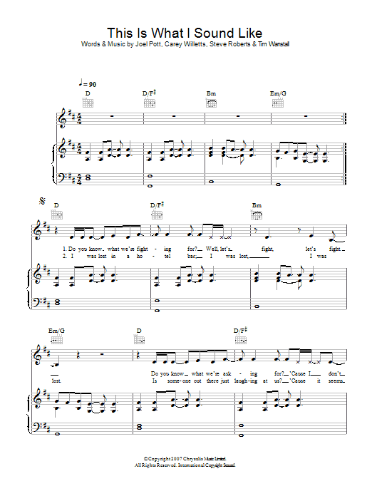 Download Athlete This Is What I Sound Like Sheet Music