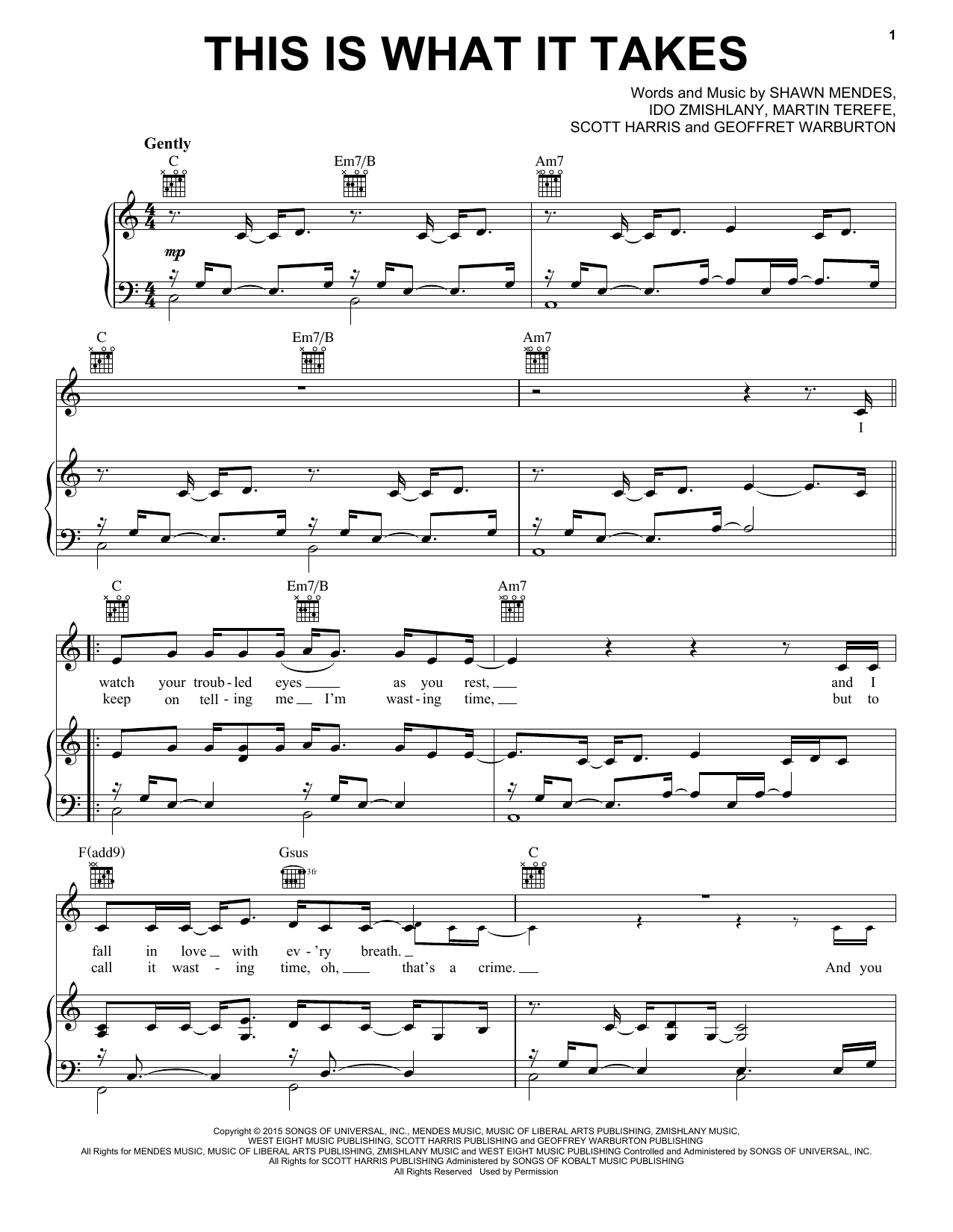 Download Shawn Mendes This Is What It Takes Sheet Music