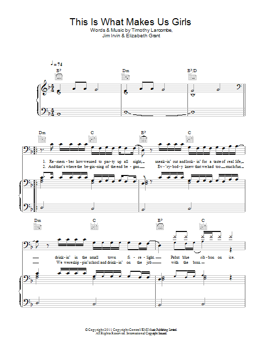 Download Lana Del Rey This Is What Makes Us Girls Sheet Music