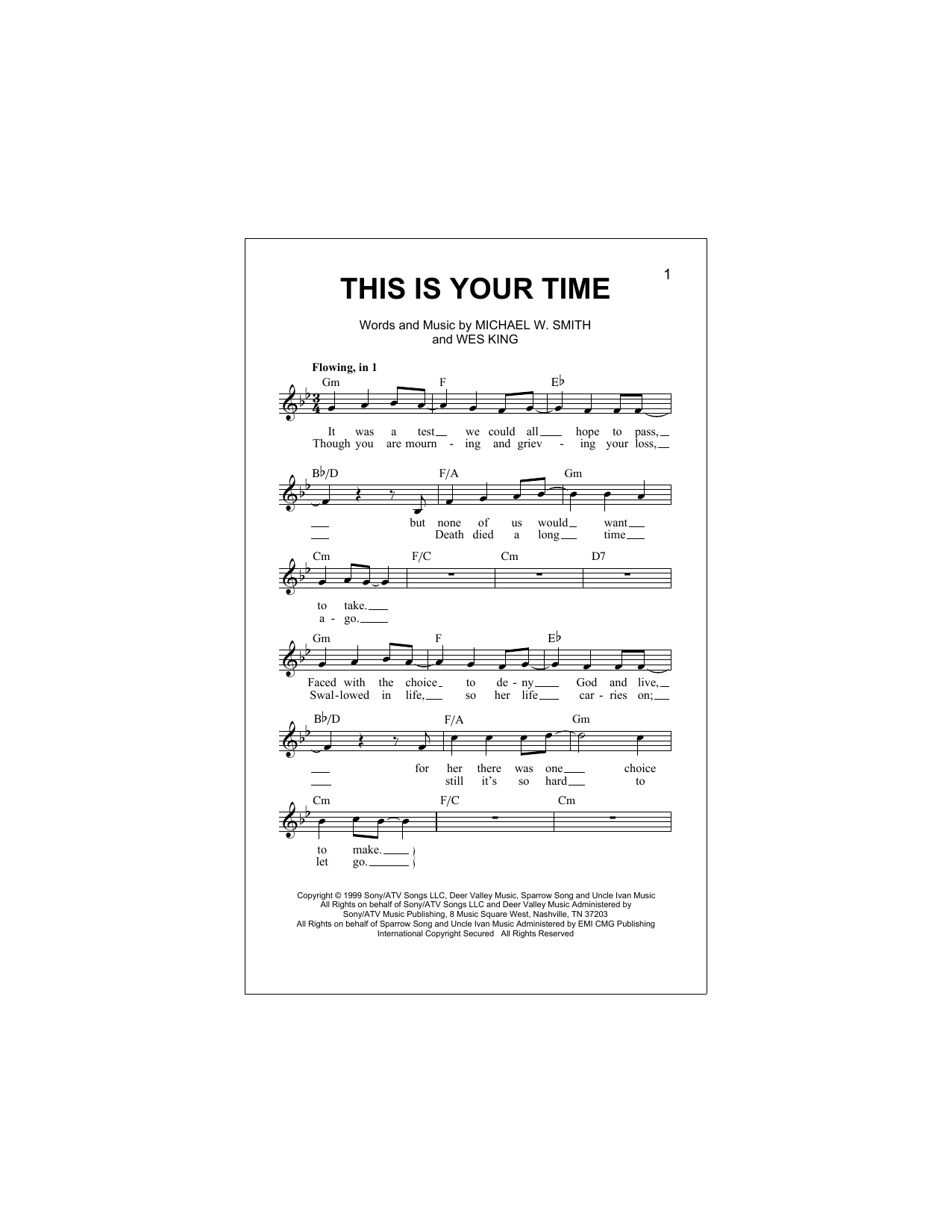 Download Michael W. Smith This Is Your Time Sheet Music