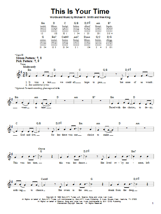 Download Michael W. Smith This Is Your Time Sheet Music