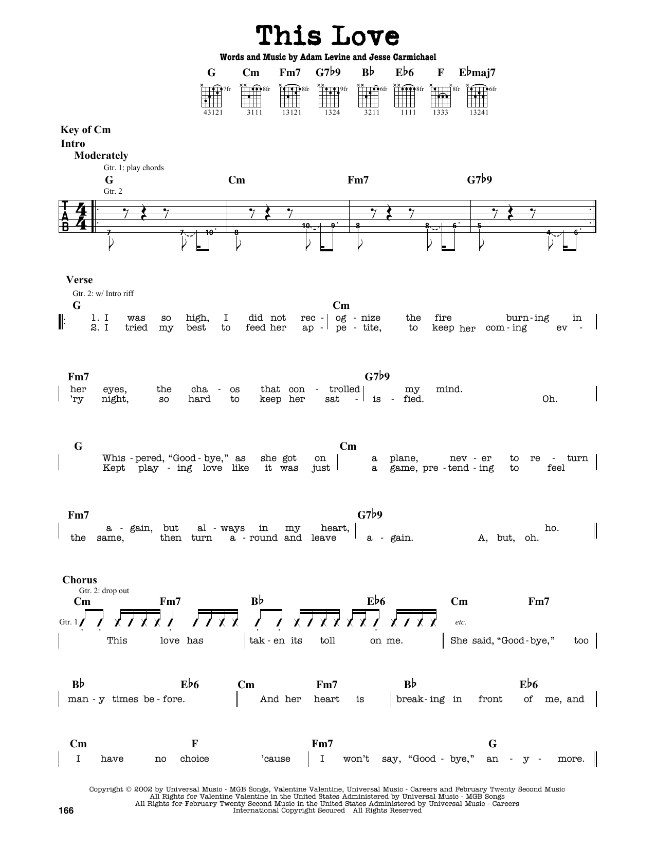 Download Maroon 5 This Love Sheet Music