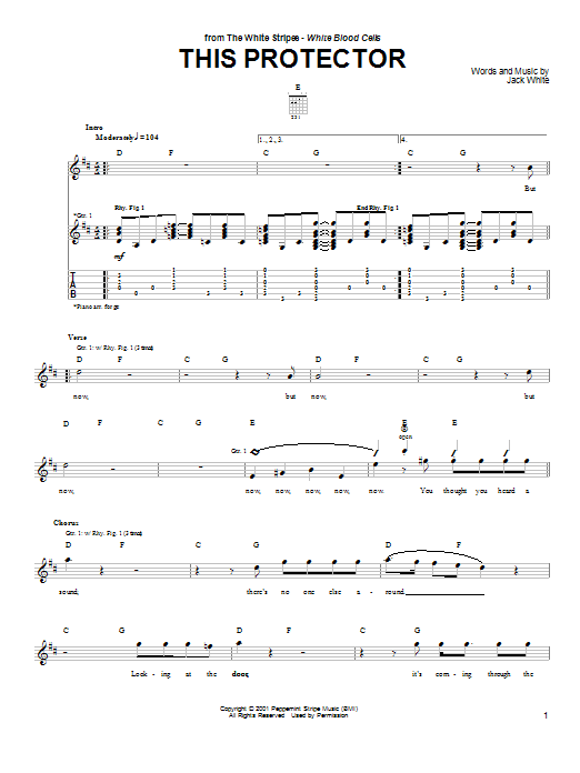 Download The White Stripes This Protector Sheet Music