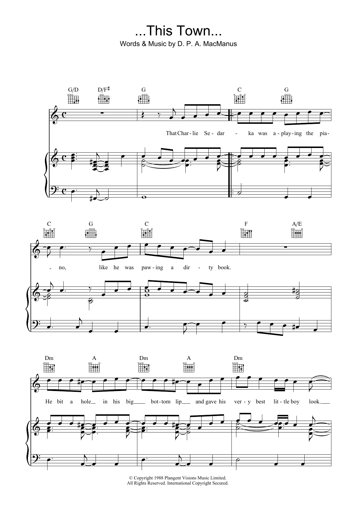 Download Elvis Costello ...This Town... Sheet Music