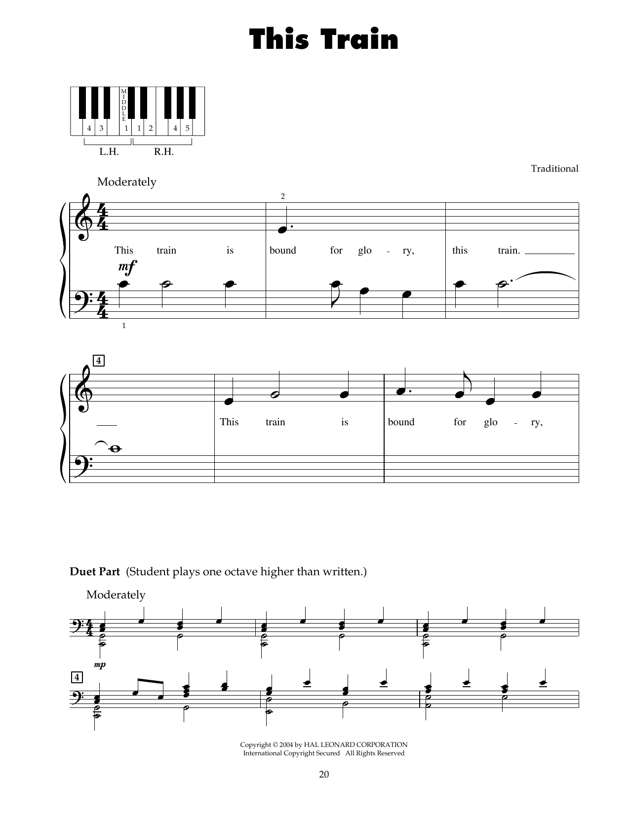 Download Traditional This Train Sheet Music