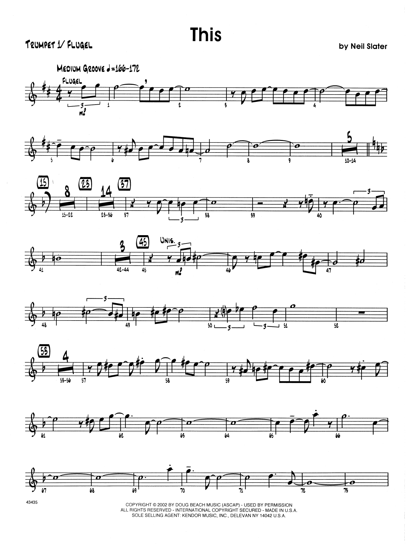 Download Neil Slater This - 1st Bb Trumpet Sheet Music