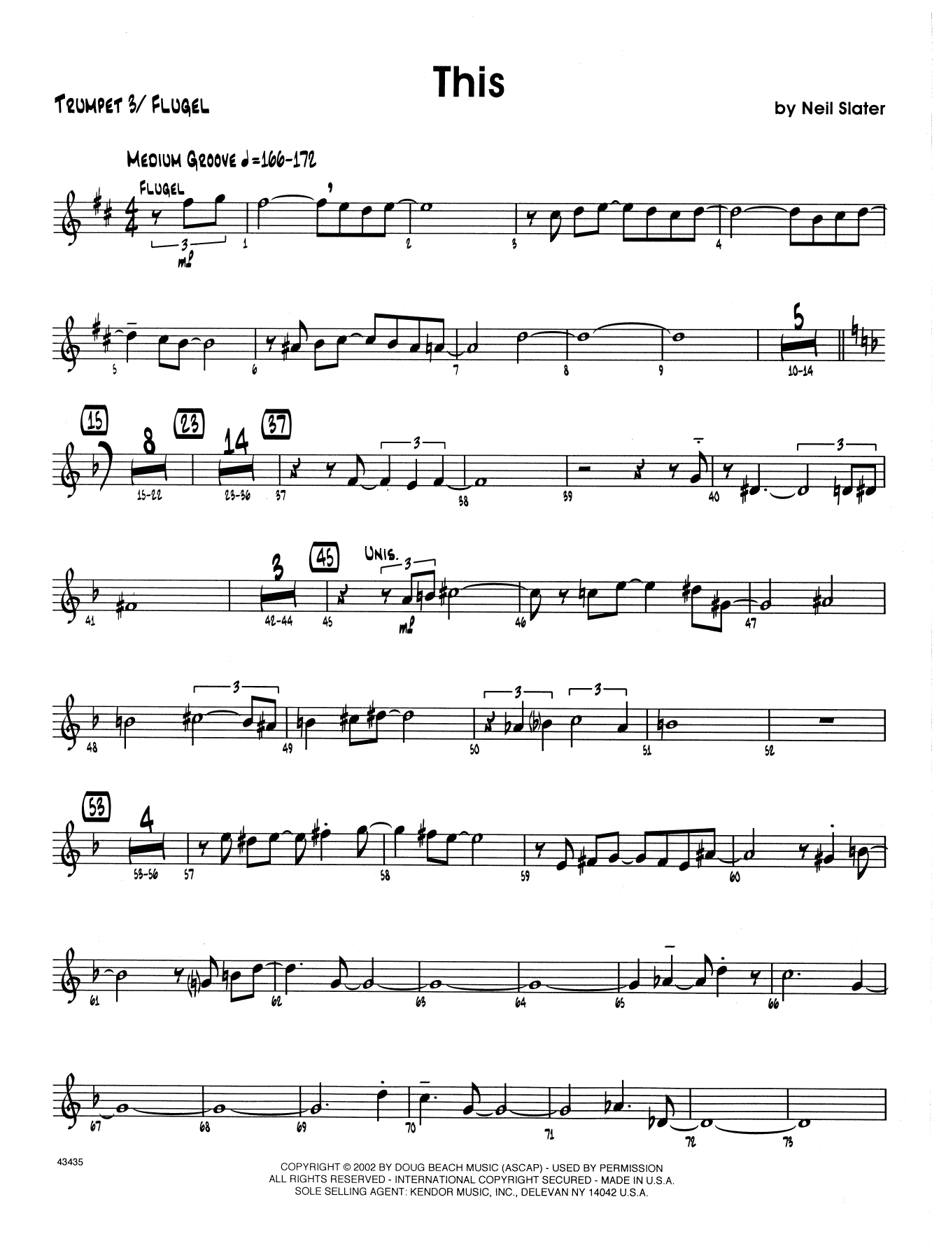 Download Neil Slater This - 3rd Bb Trumpet Sheet Music