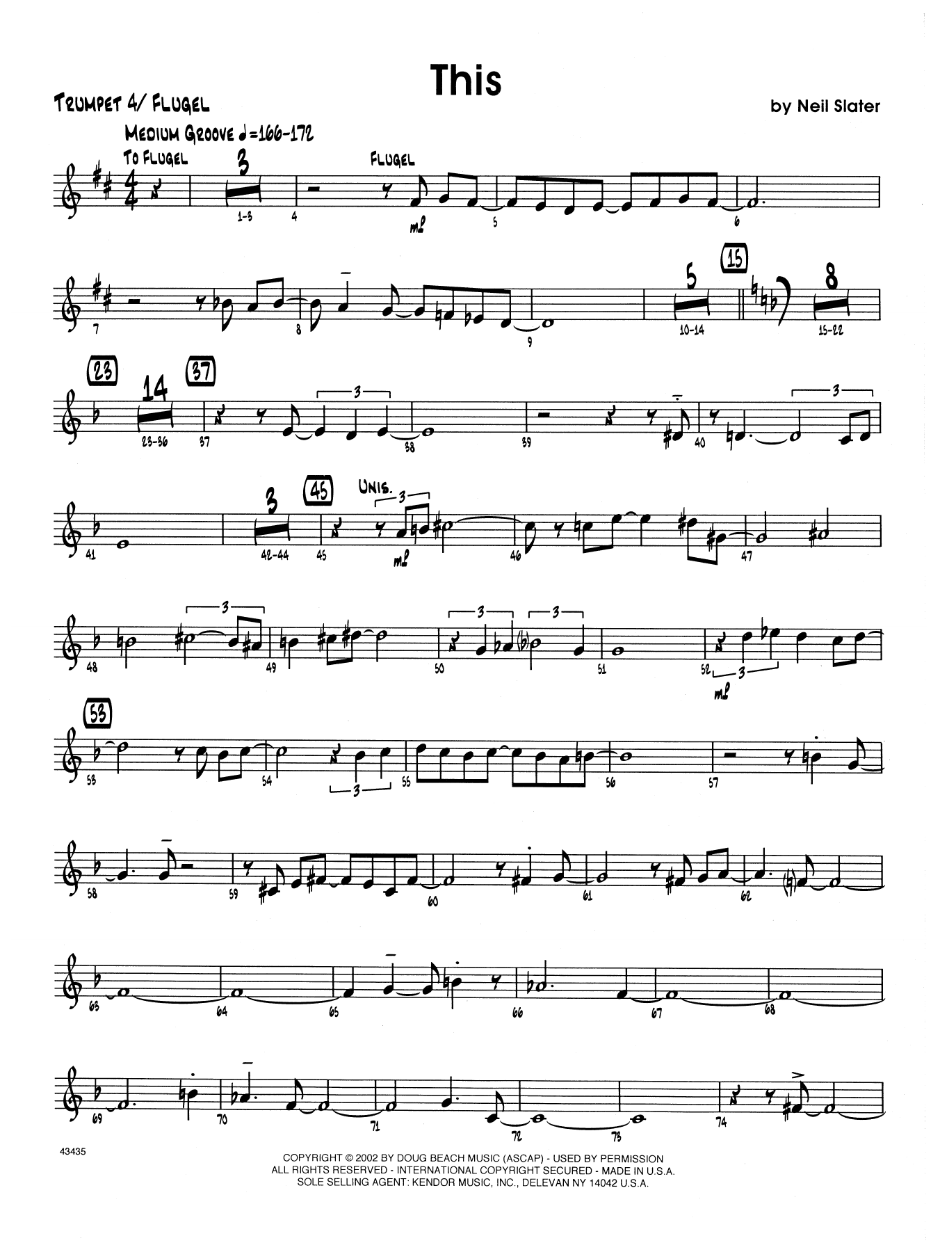 Download Neil Slater This - 4th Bb Trumpet Sheet Music