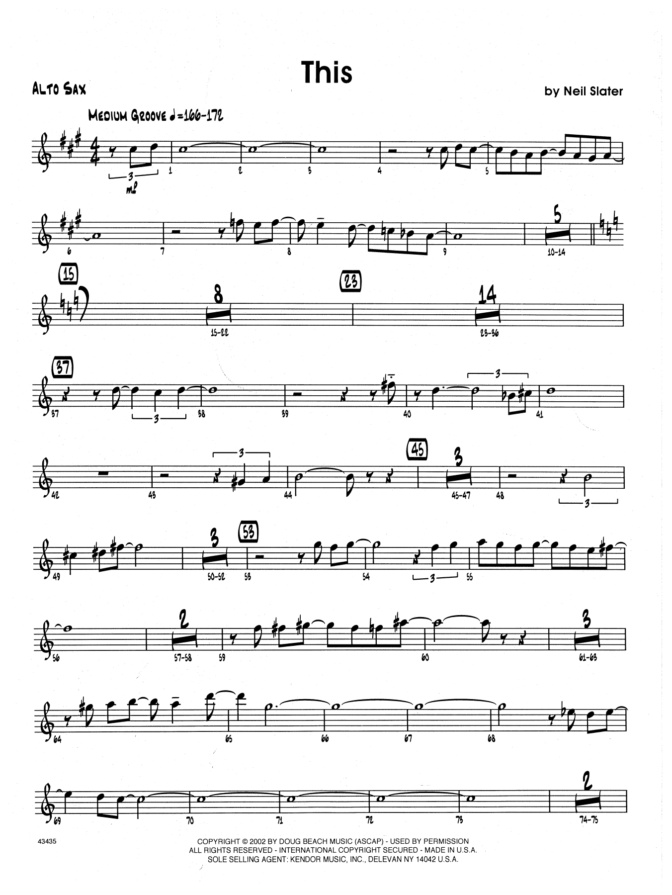 Download Neil Slater This - Eb Alto Saxophone Sheet Music