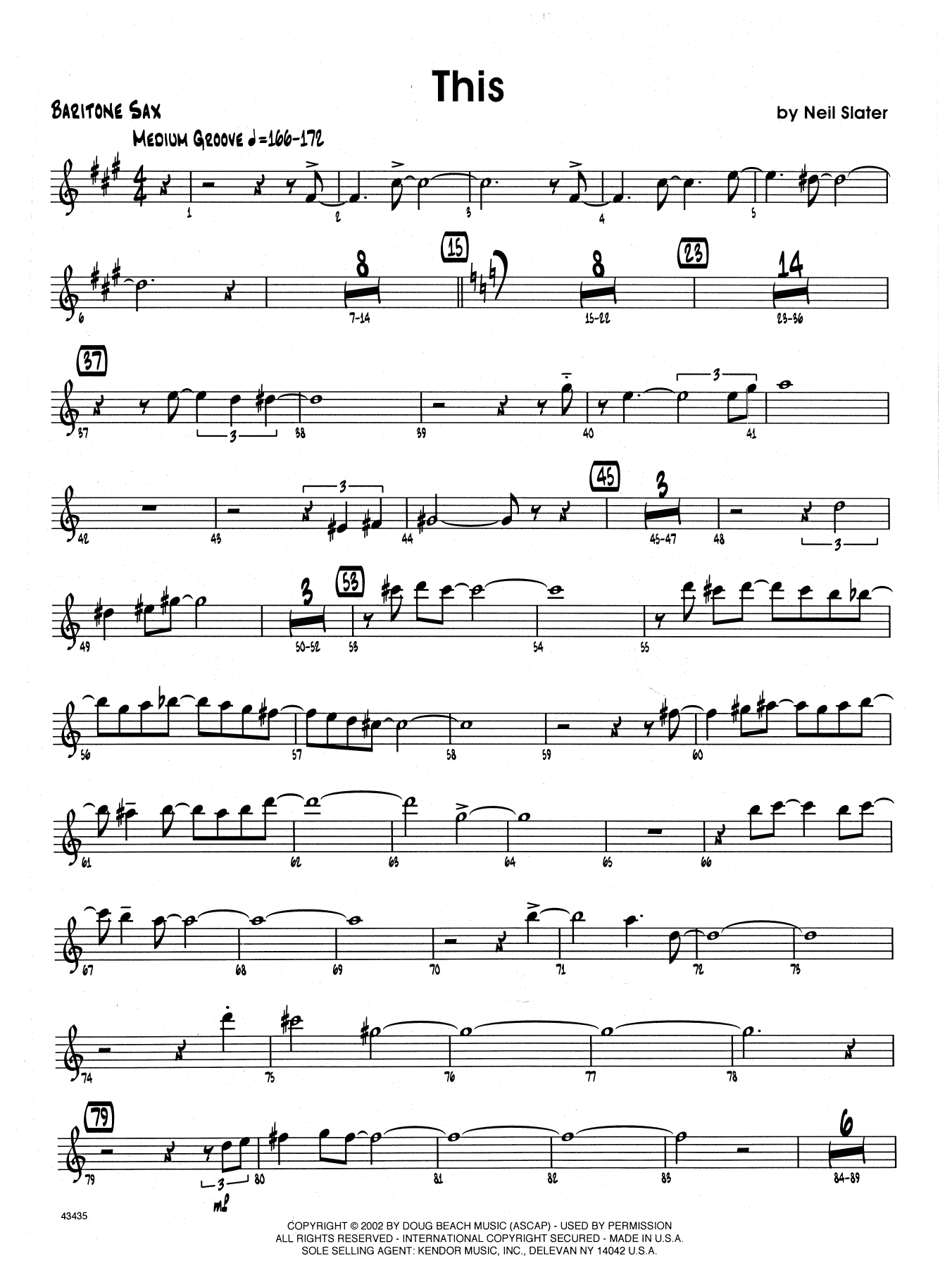Download Neil Slater This - Eb Baritone Saxophone Sheet Music