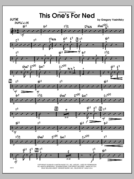 Download Yasinitsky This One's For Ned - Guitar Sheet Music