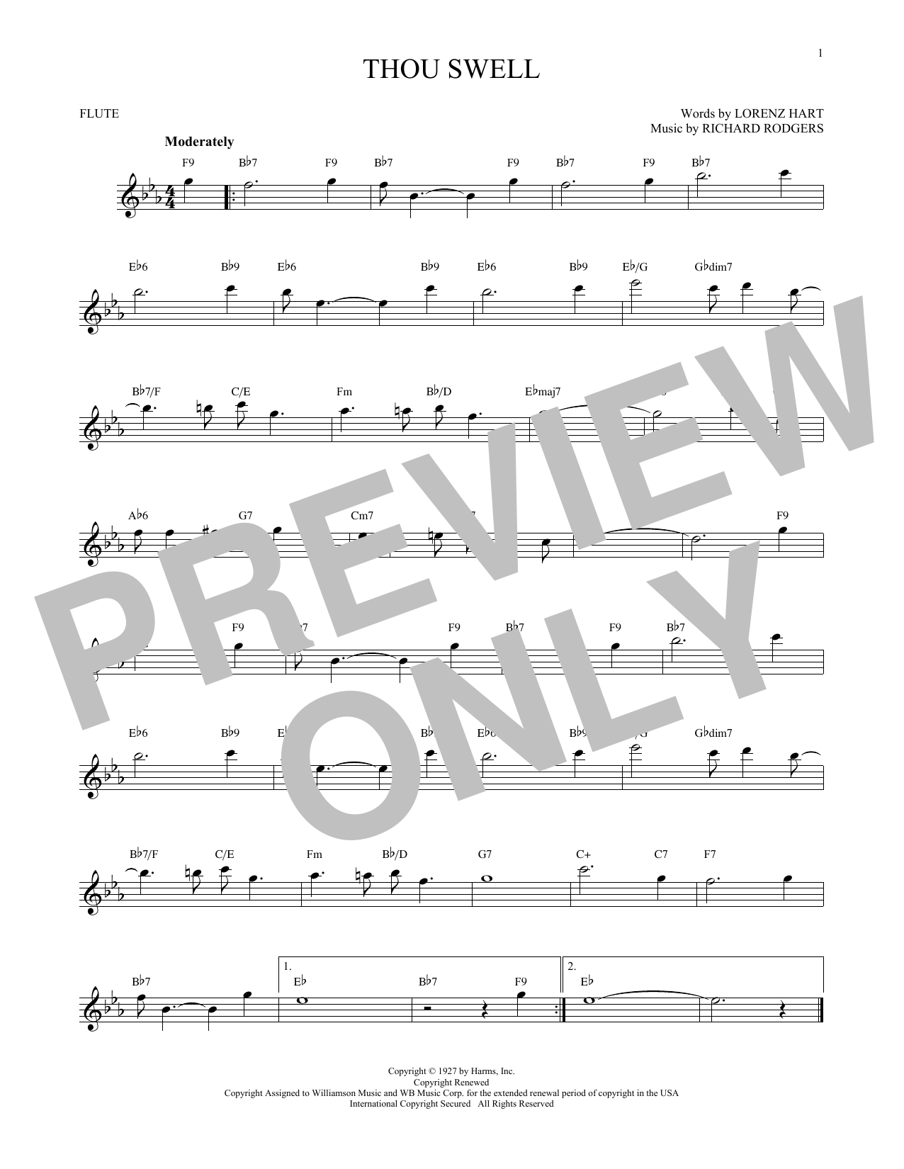 Download Rodgers & Hart Thou Swell Sheet Music