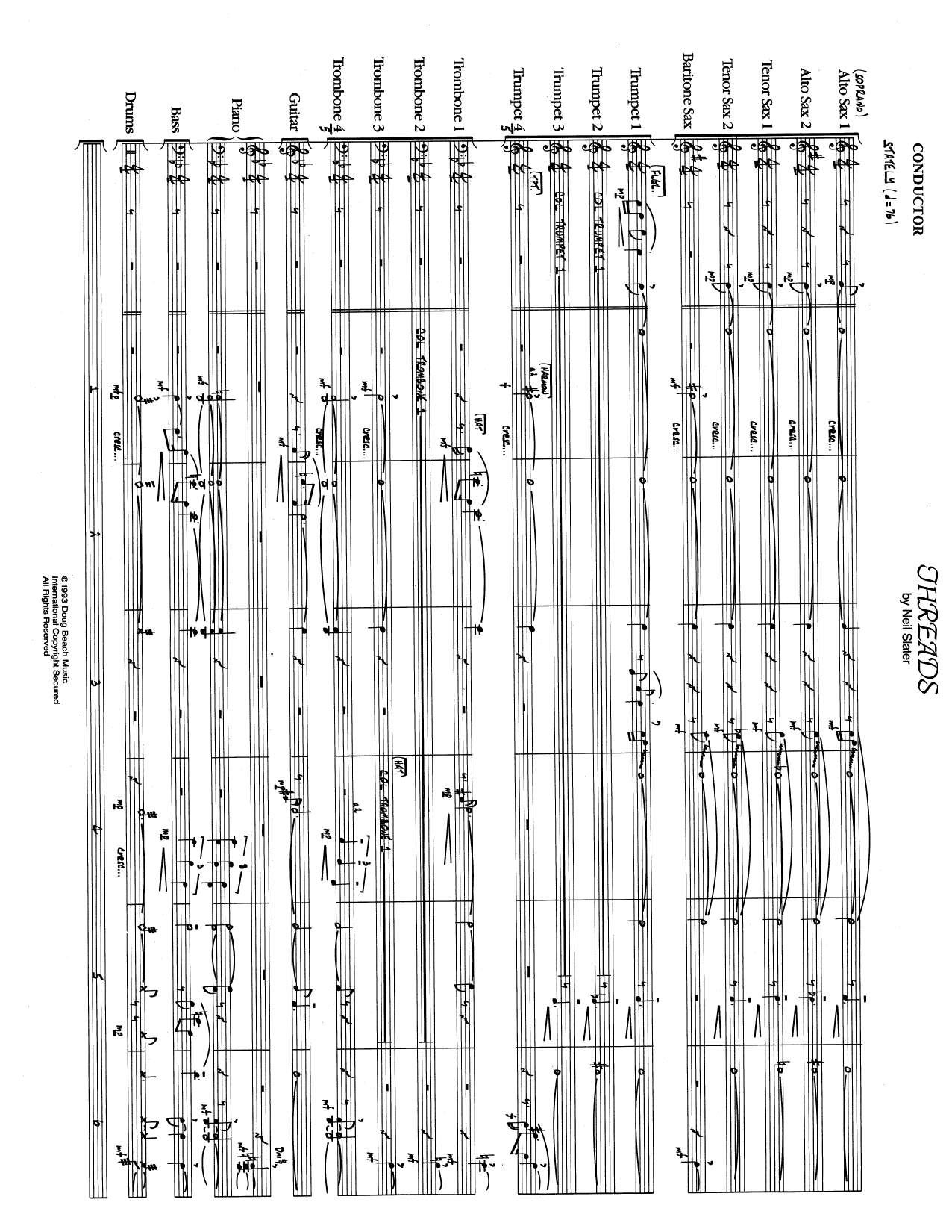 Download Neil Slater Threads - Full Score Sheet Music