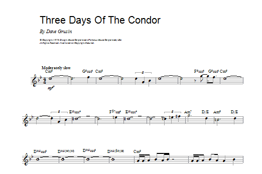 Download Dave Grusin Three Days Of The Condor Sheet Music