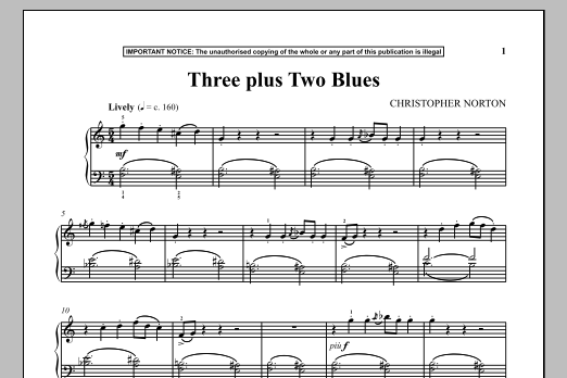 Download Christopher Norton Three Plus Two Blues Sheet Music