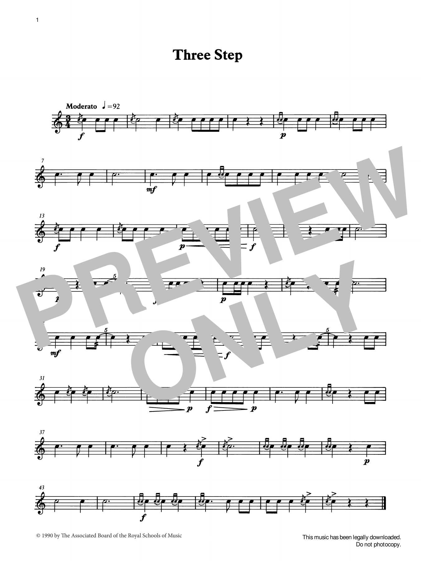 Download Ian Wright and Kevin Hathaway Three Step from Graded Music for Snare Sheet Music