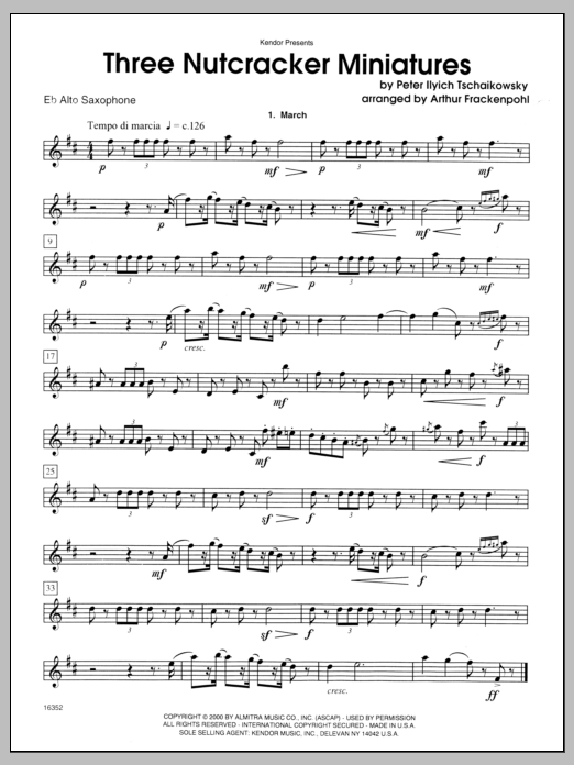 Download Arthur Frackenpohl Three Nutcracker Miniatures - Alto Sax Sheet Music