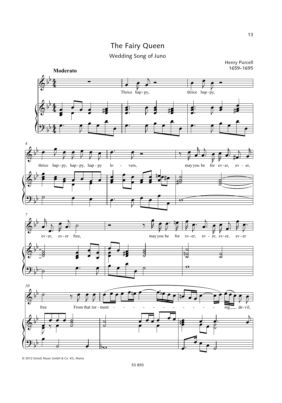 Download Henry Purcell Thrice Happy Lovers Sheet Music