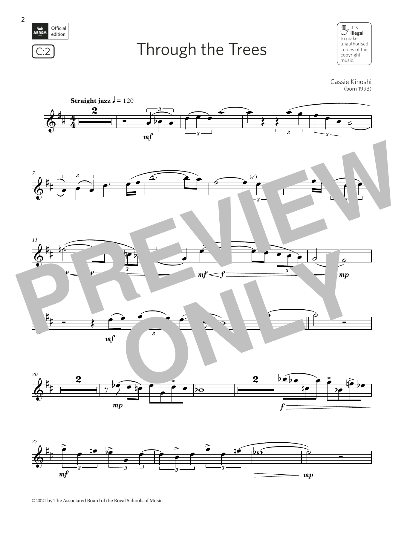 Download Cassie Kinoshi Through the Trees (Grade 5 List C2 from Sheet Music