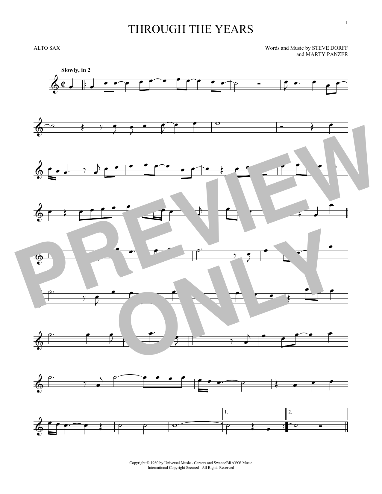 Download Kenny Rogers Through The Years Sheet Music