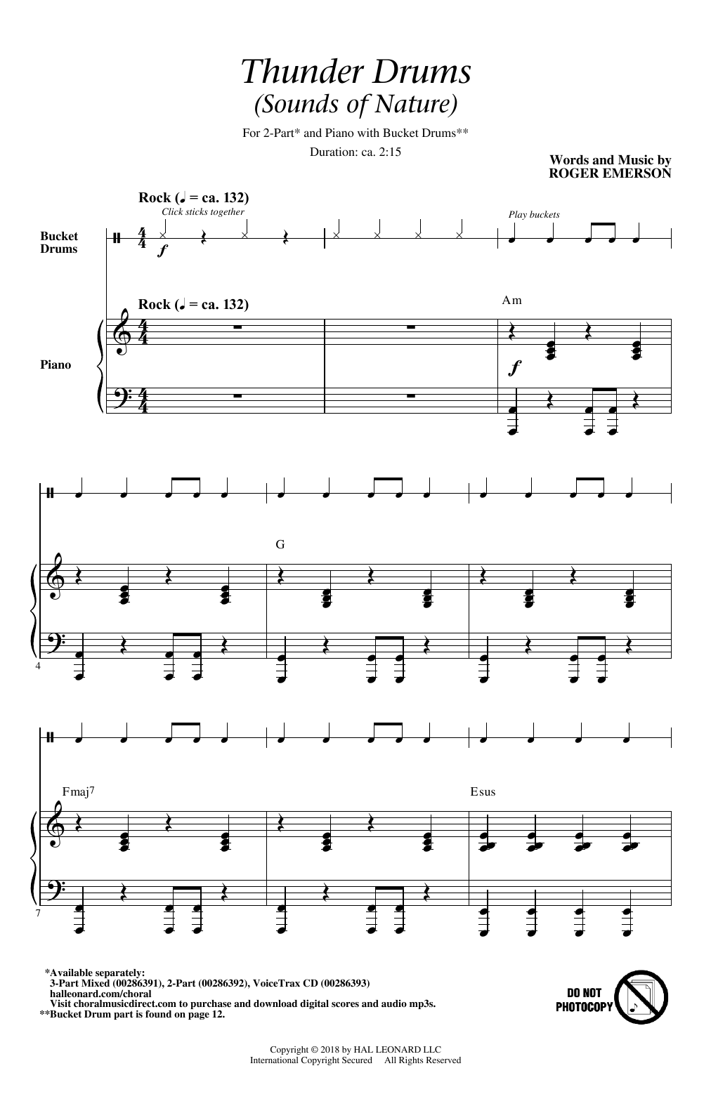 Download Roger Emerson Thunder Drums Sheet Music