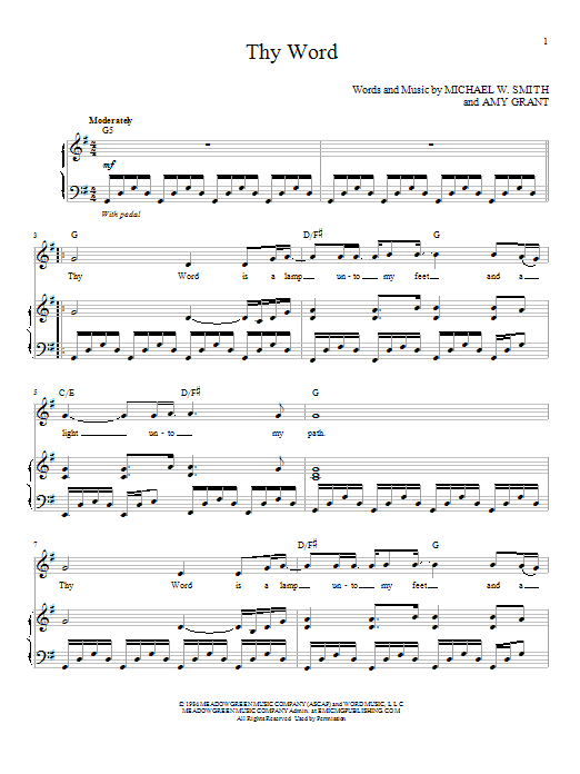 Download Ginny Owens Thy Word Sheet Music