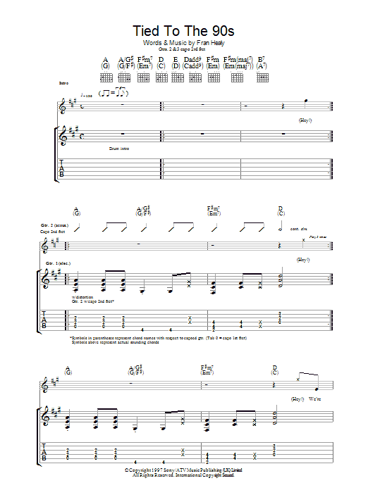 Download Travis Tied To The 90s Sheet Music
