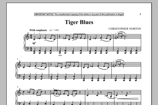 Download Christopher Norton Tiger Blues Sheet Music