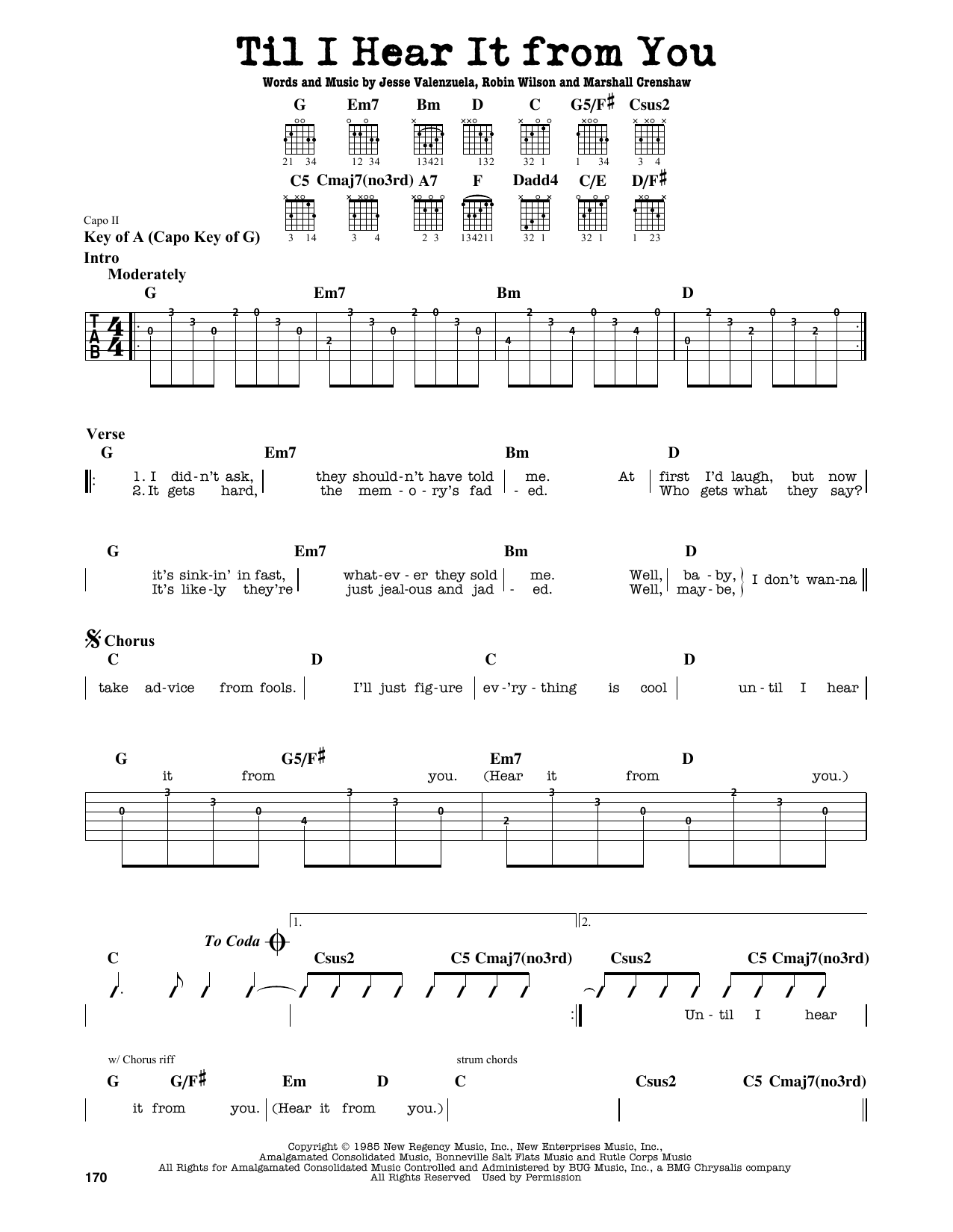 Download Gin Blossoms Til I Hear It From You Sheet Music
