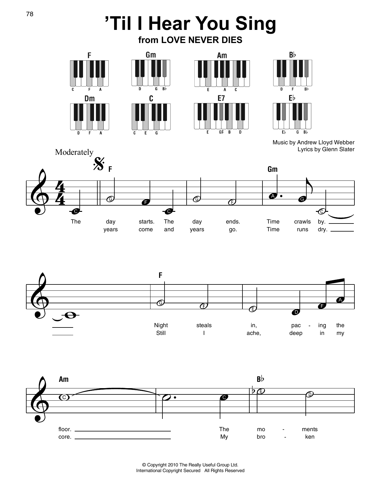 Download Andrew Lloyd Webber 'Til I Hear You Sing Sheet Music
