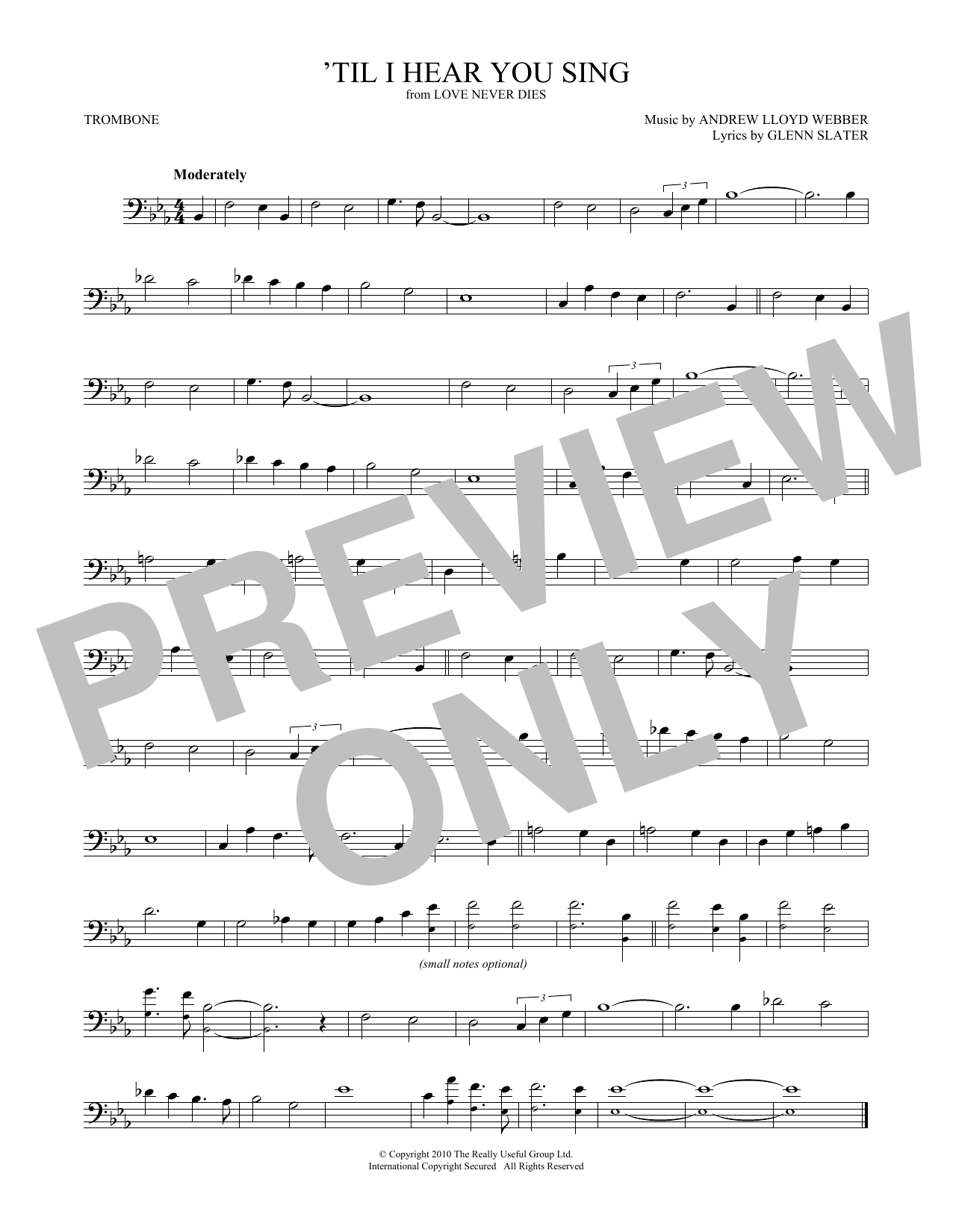 Download Andrew Lloyd Webber 'Til I Hear You Sing (from Love Never D Sheet Music