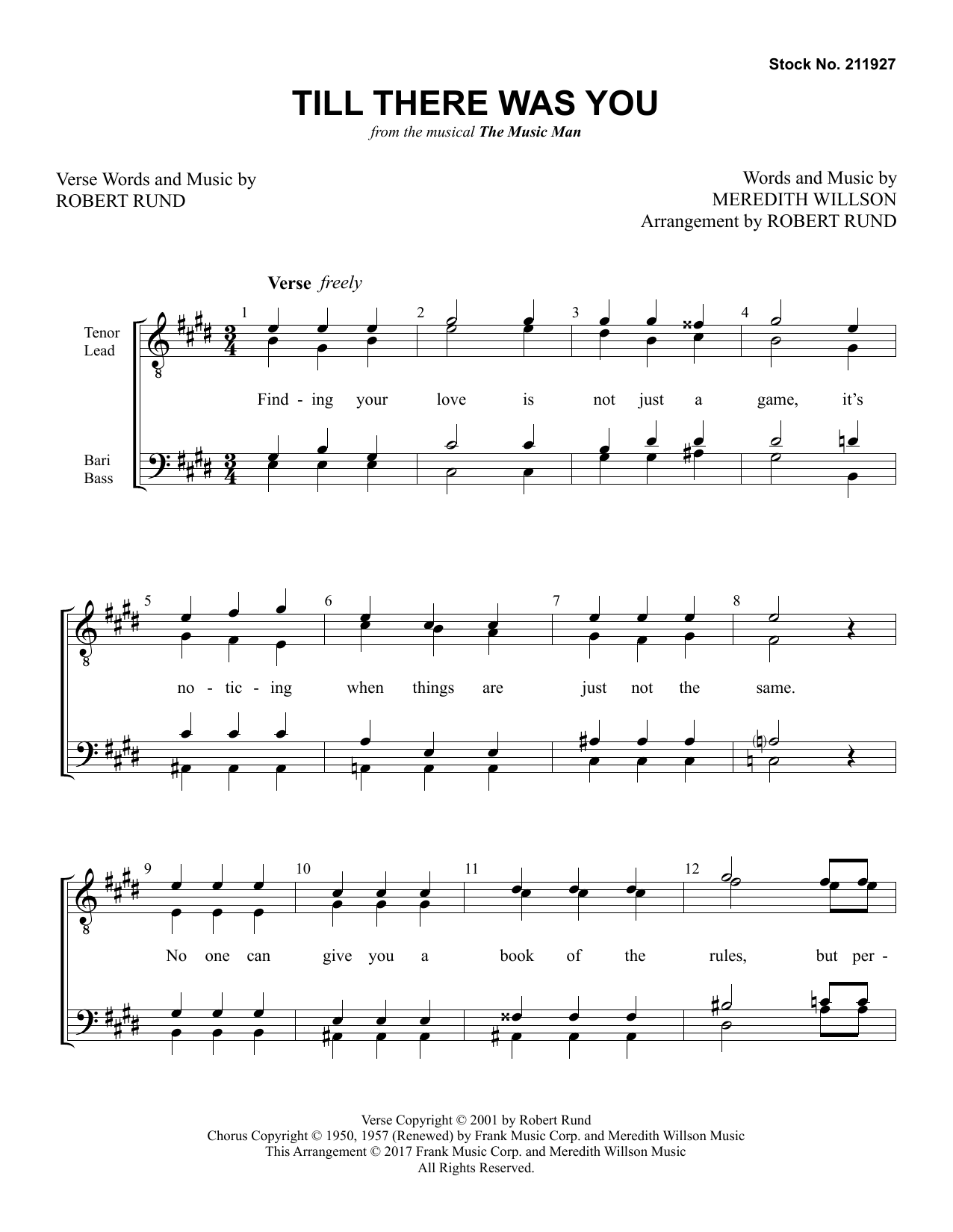 Download Meredith Willson Till There Was You (from The Music Man) Sheet Music