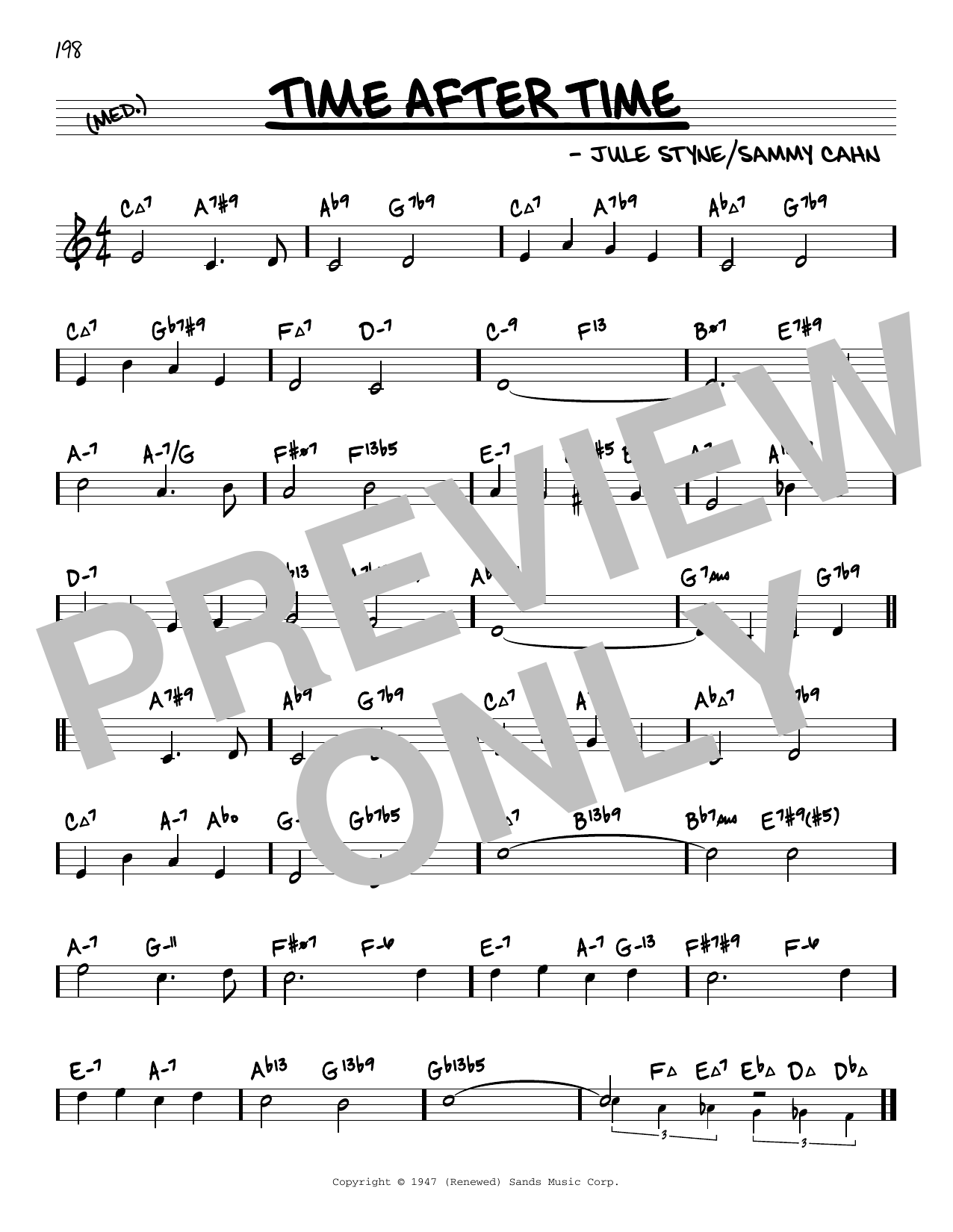 Download Sammy Cahn Time After Time (arr. David Hazeltine) Sheet Music