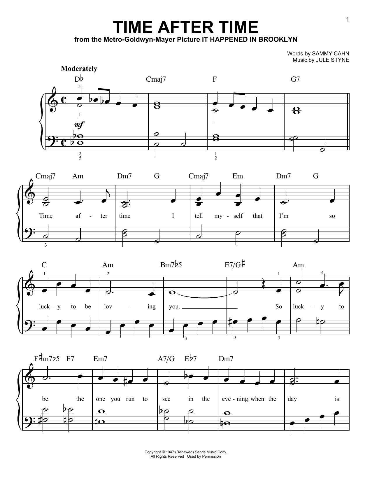 Download Frank Sinatra Time After Time Sheet Music