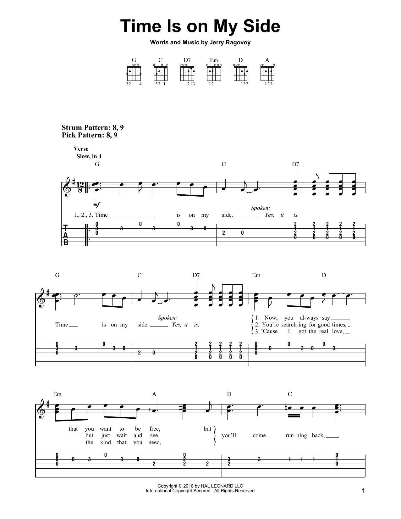 Download The Rolling Stones Time Is On My Side Sheet Music