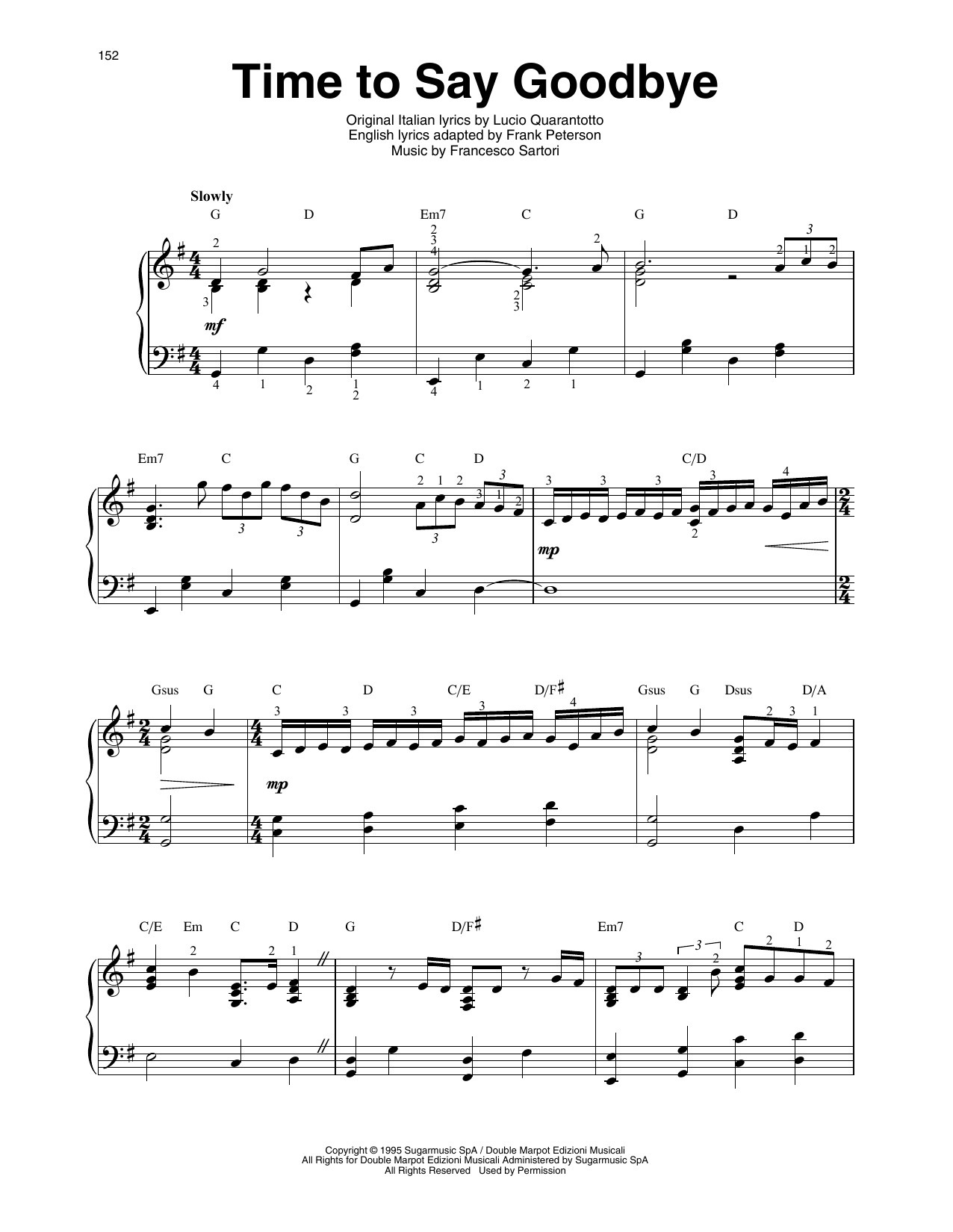Download Andrea Bocelli & Sarah Brightman Time To Say Goodbye Sheet Music
