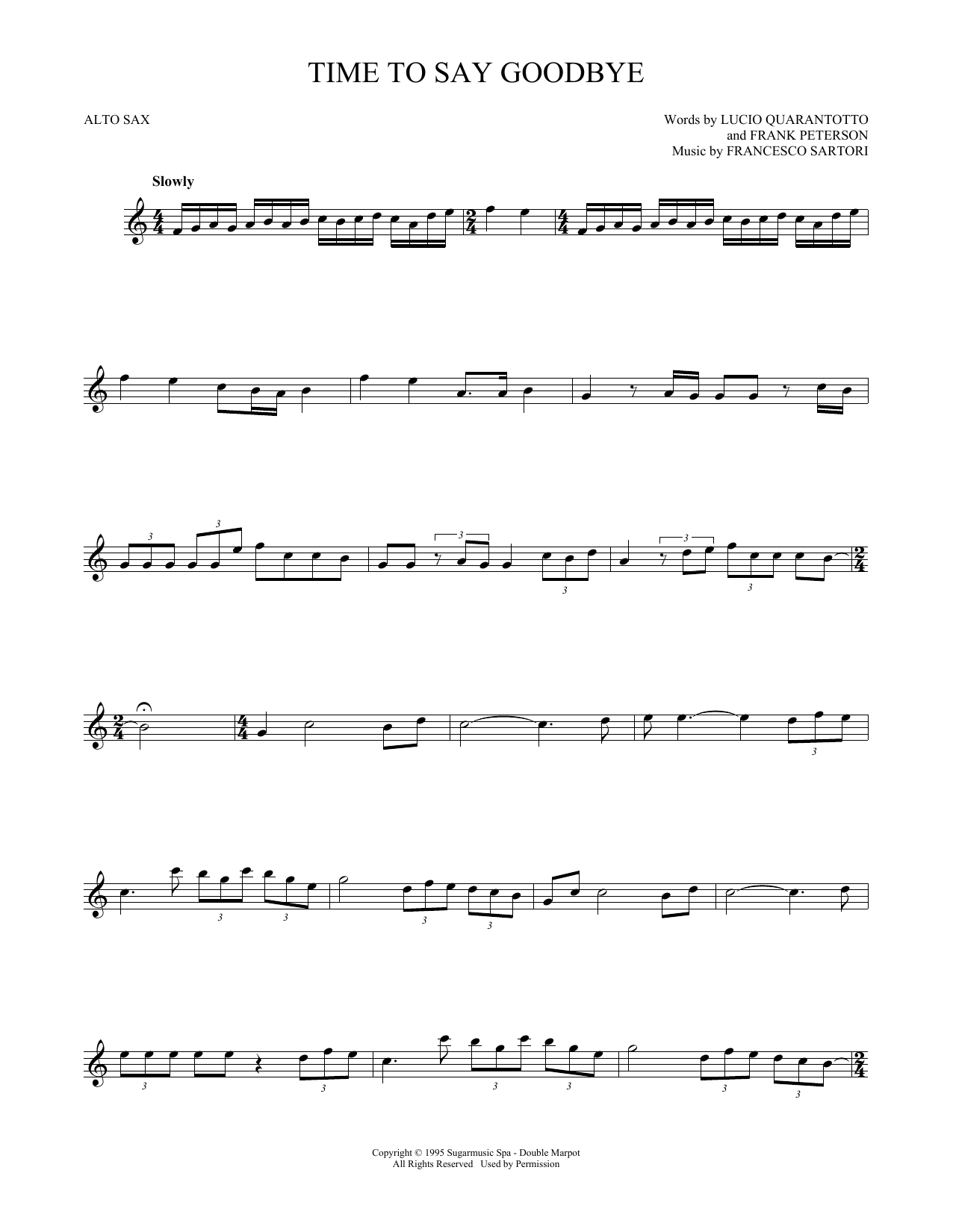 Download Andrea Bocelli & Sarah Brightman Time To Say Goodbye Sheet Music