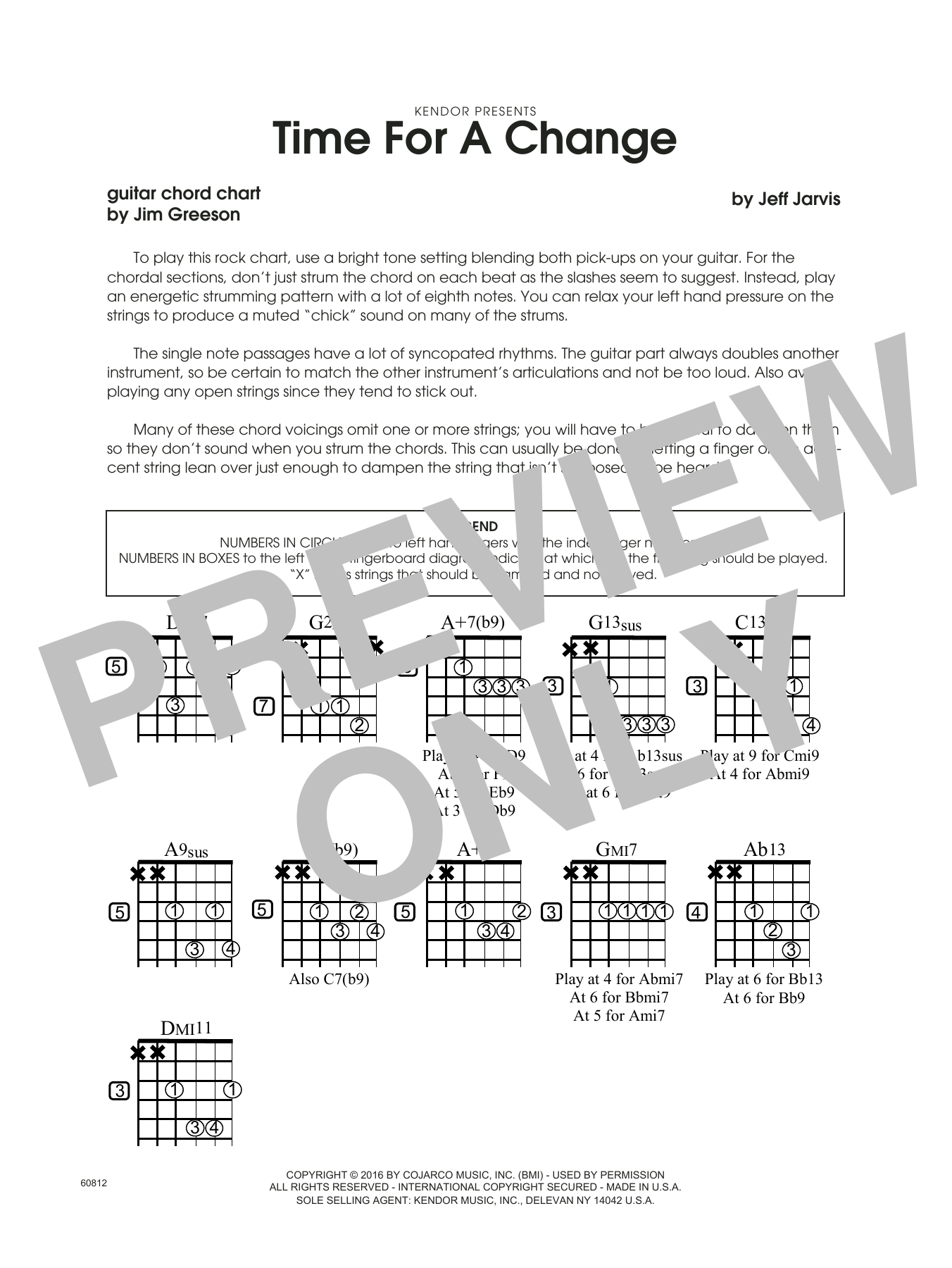 Download Jeff Jarvis Time For A Change - Guitar Chord Chart Sheet Music