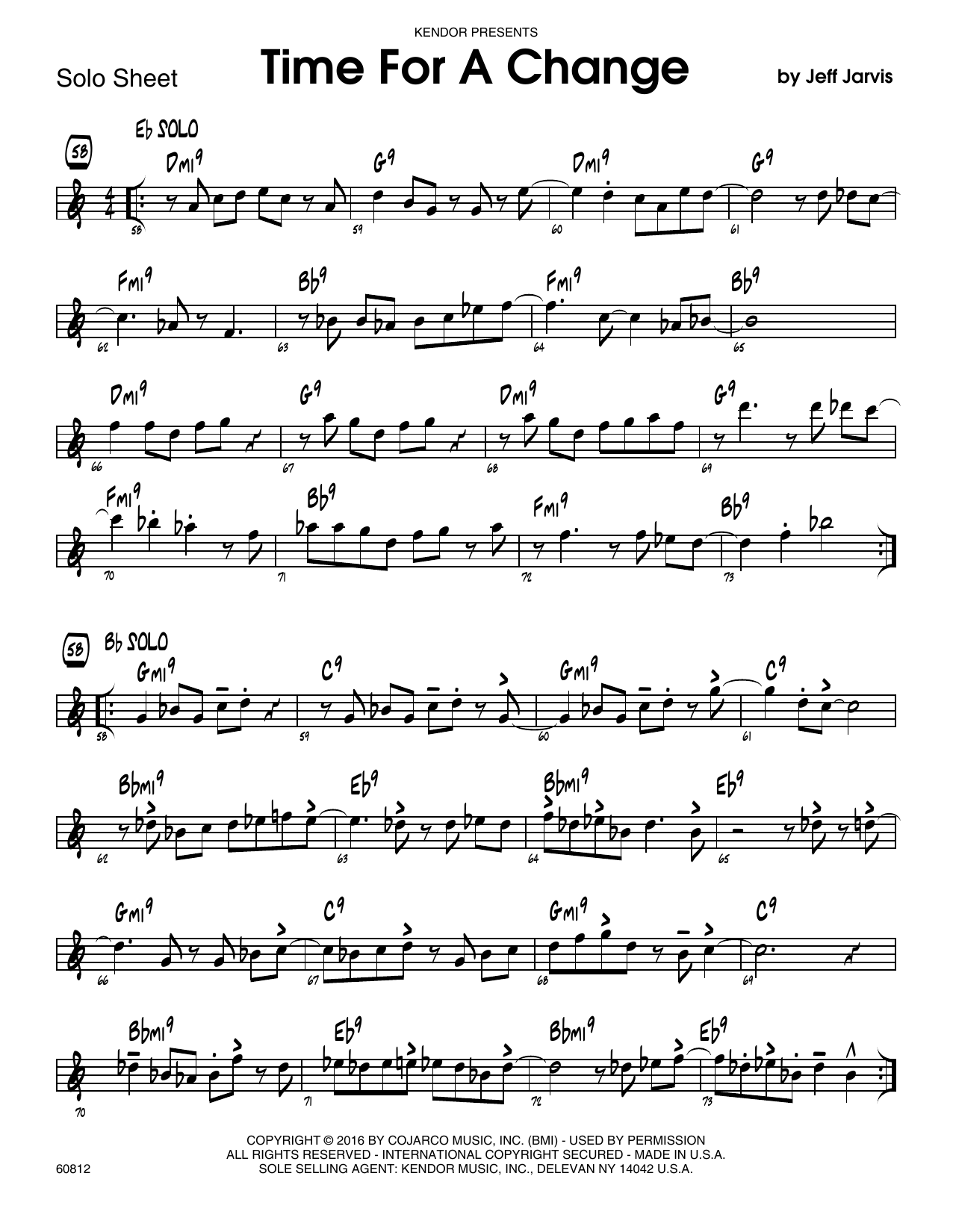 Download Jeff Jarvis Time For A Change - Solo Sheet Sheet Music