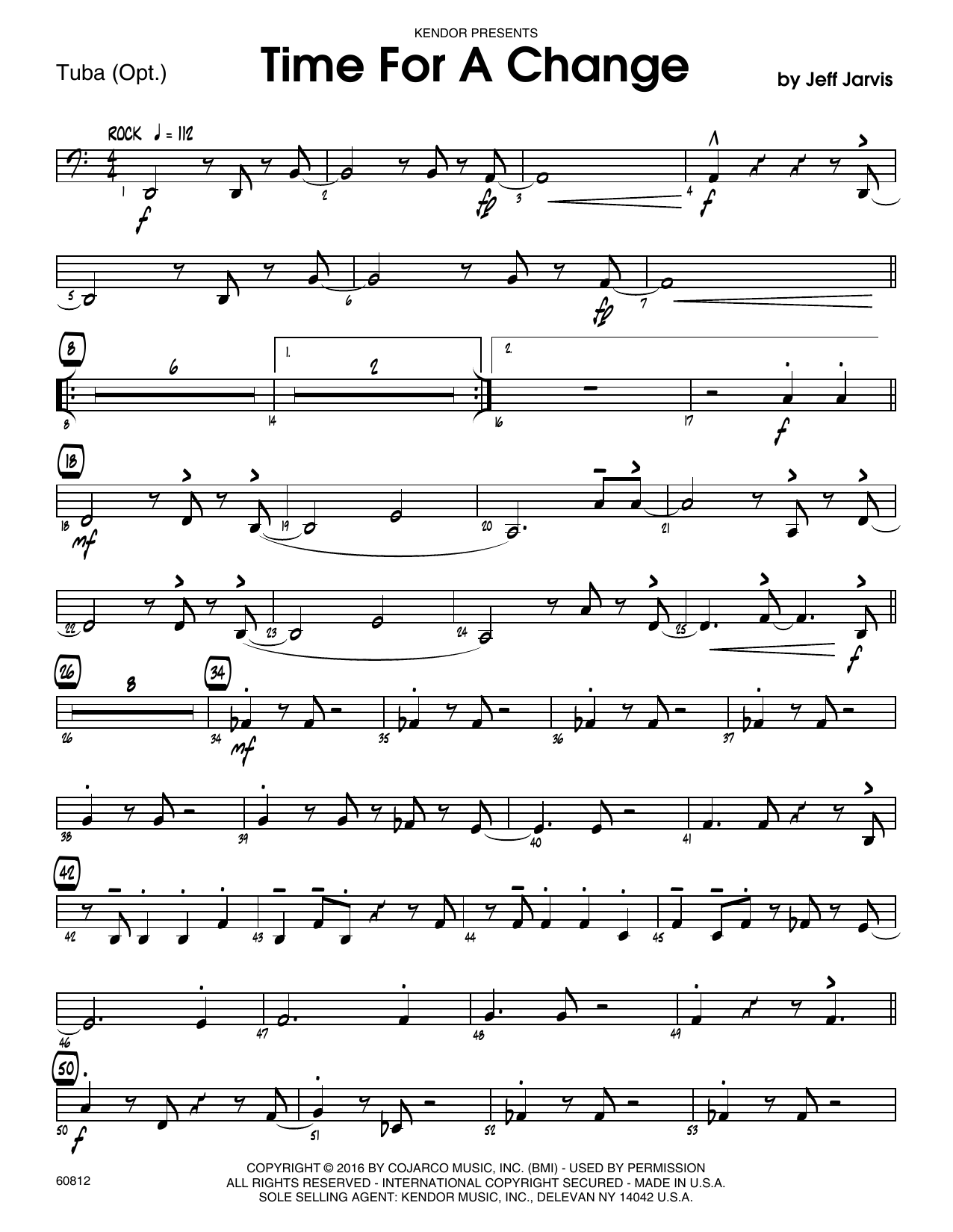 Download Jeff Jarvis Time For A Change - Tuba Sheet Music
