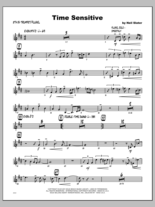 Download Slater Time Sensitive - Trumpet 5 Sheet Music
