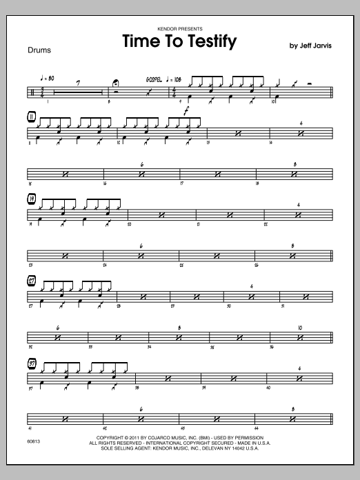 Download Jarvis Time To Testify - Drums Sheet Music