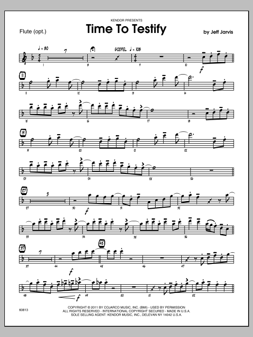 Download Jarvis Time To Testify - Flute Sheet Music