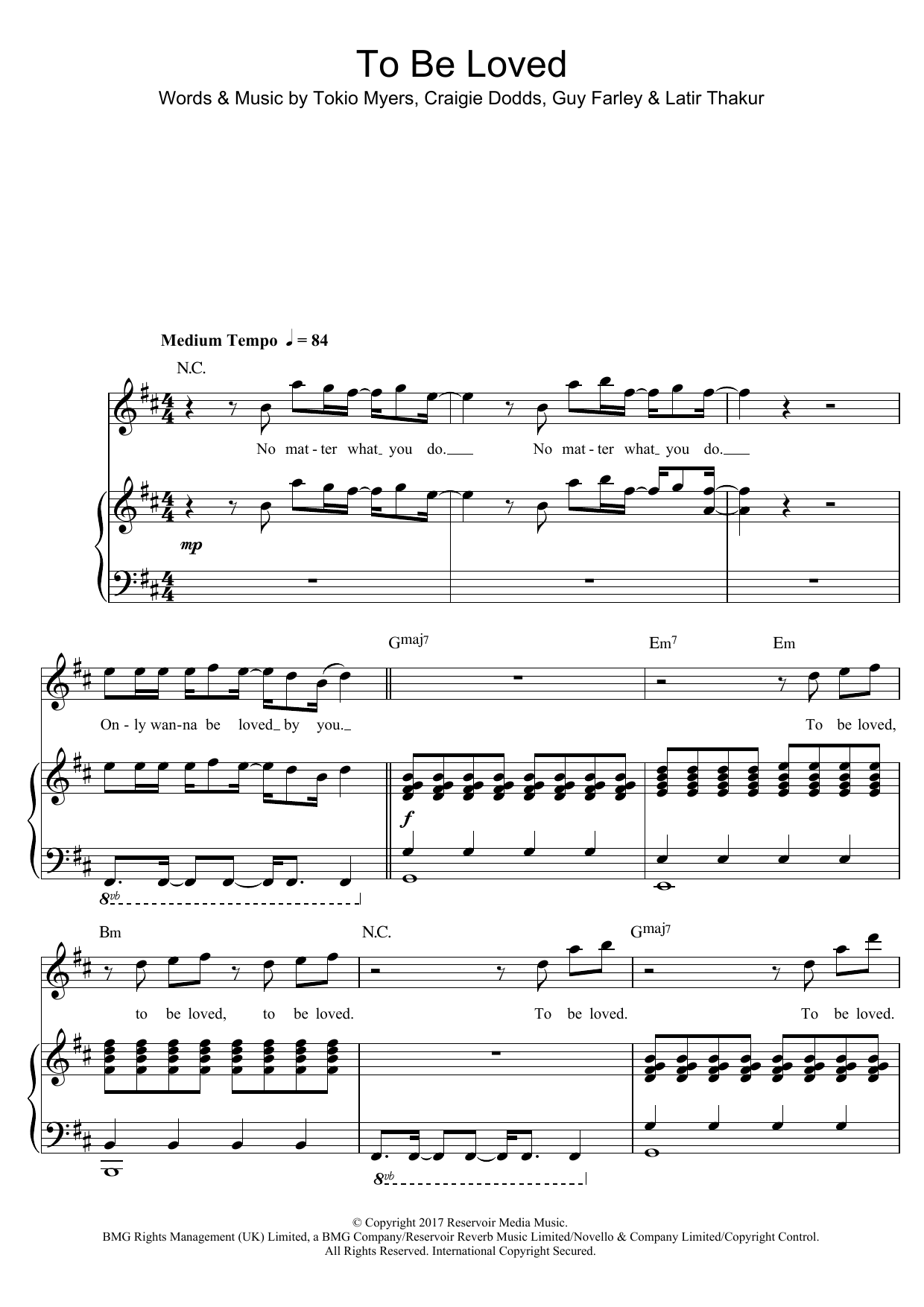 Download Tokio Myers To Be Loved Sheet Music