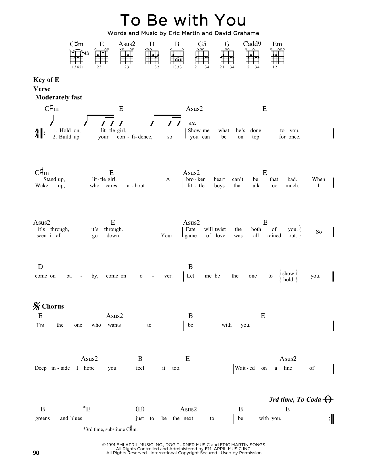 Download Mr. Big To Be With You Sheet Music